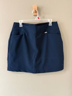 Navy Athletic Golf Skort with Front Pockets
